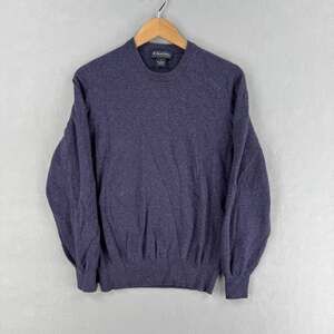 Brooks Brothers Sweater Mens Medium Blue 3 Ply Cashmere Crewneck Scotland